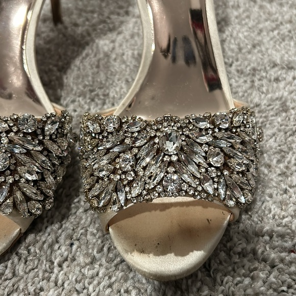 Badgley Mischka wedding bridal shoes with sparkle rhinestones size 9 - Picture 3 of 10